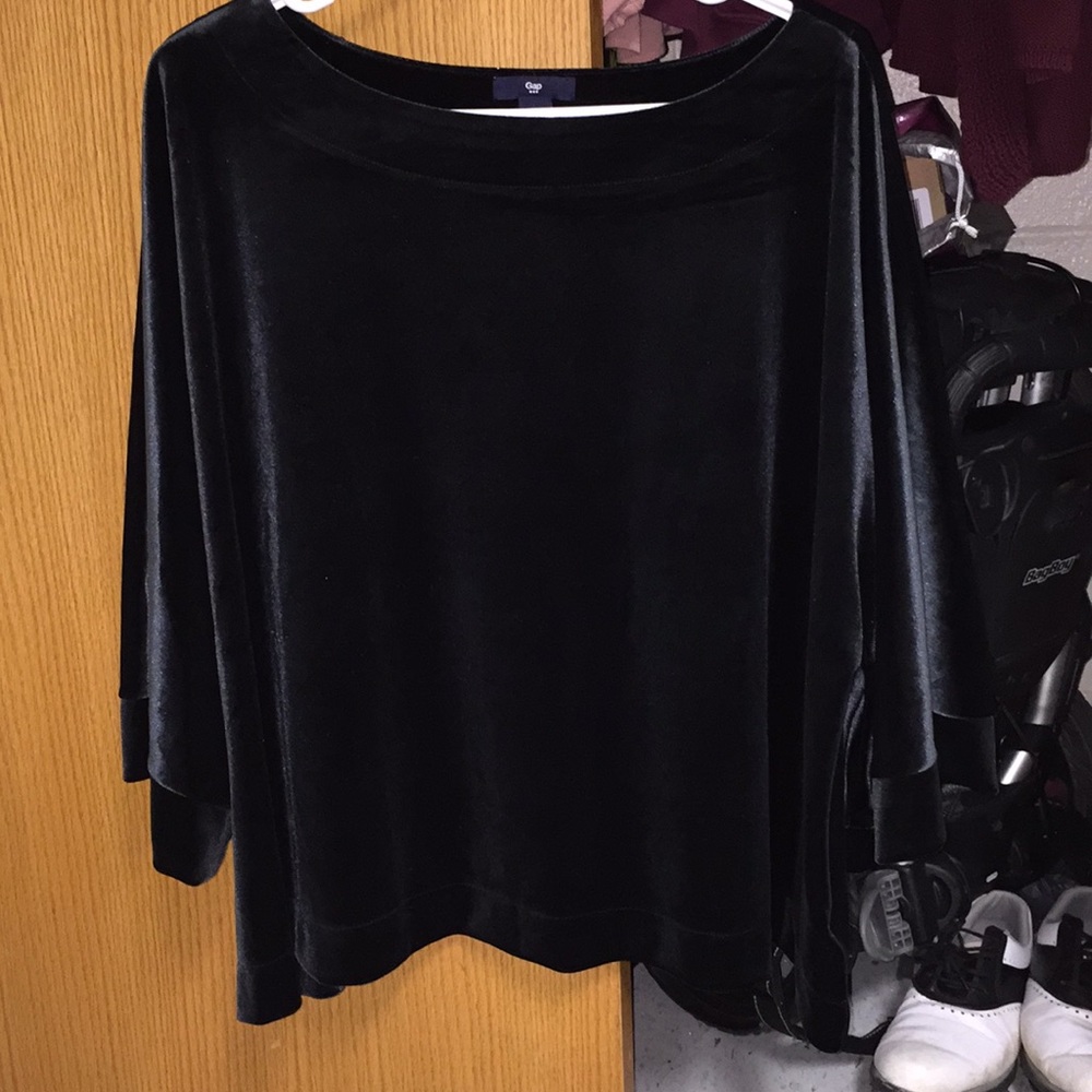 Black velvet dress shirt